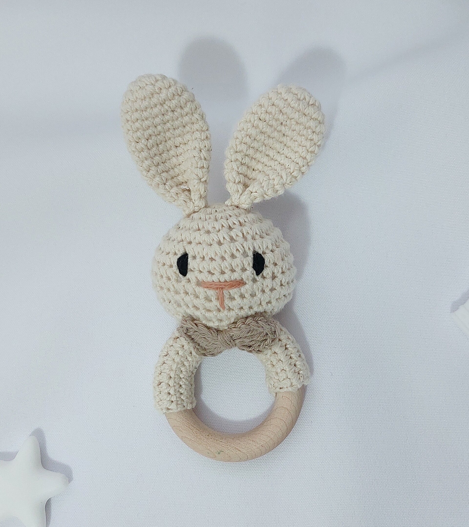 Sonajero crochet conejito - 3