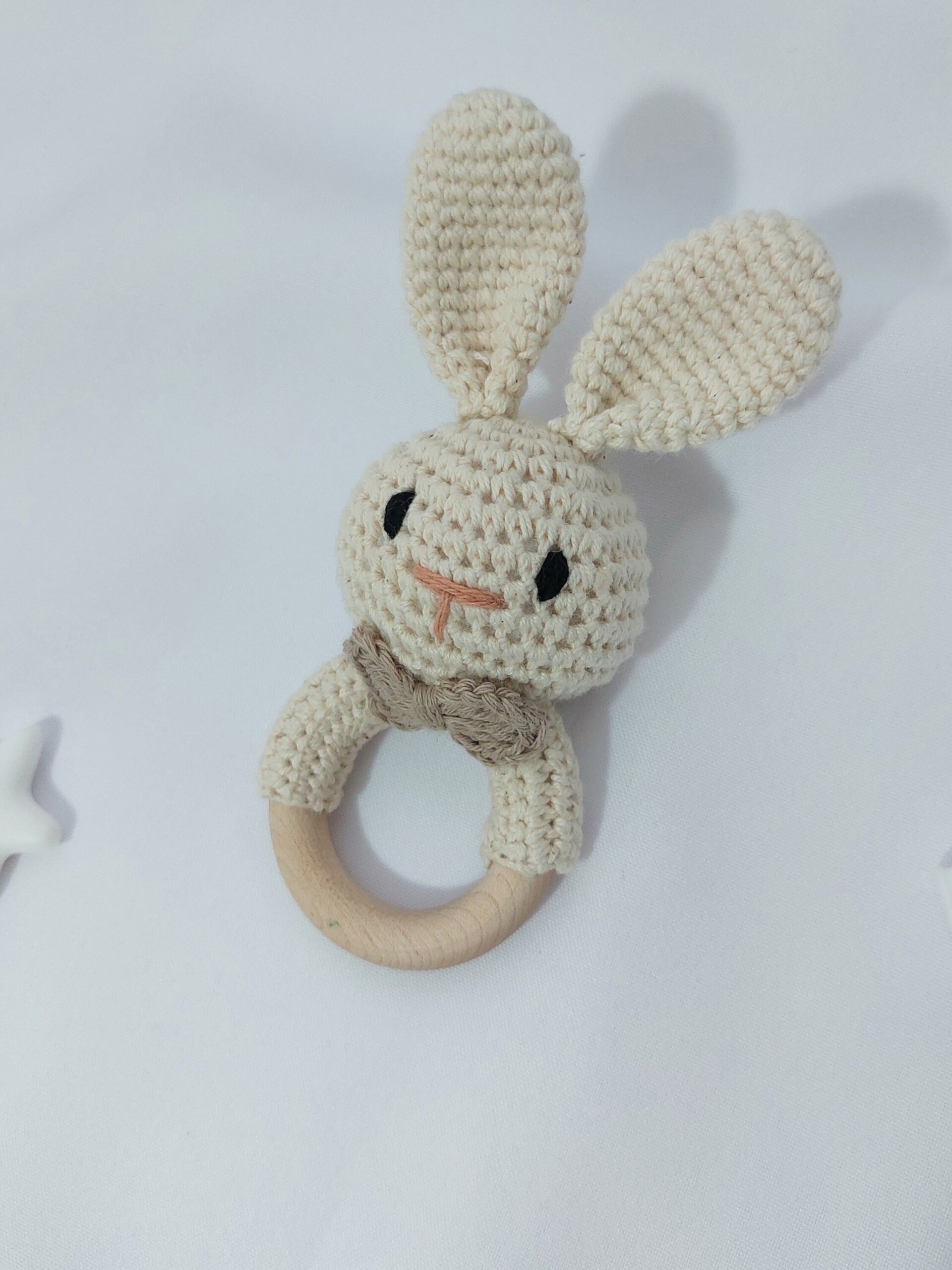 Sonajero crochet conejito - 2